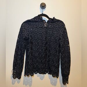 W by Worth Black Lace Blouse